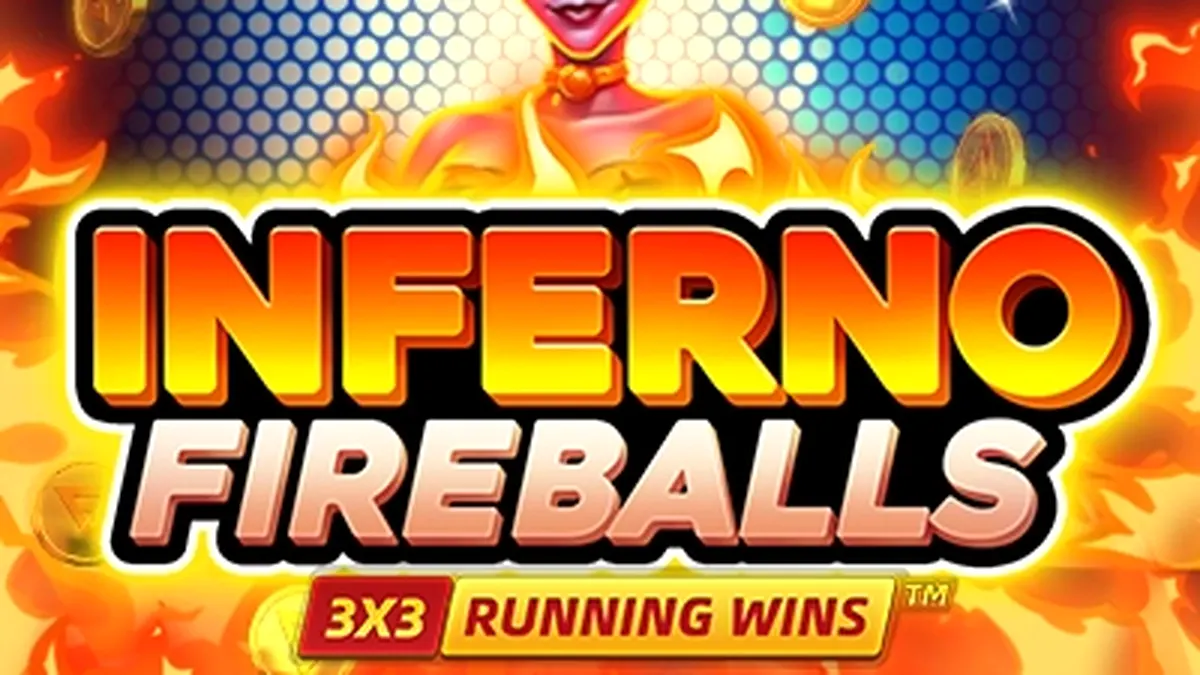 Tampilan visual permainan slot Inferno Fireballs dengan tema api yang membara
